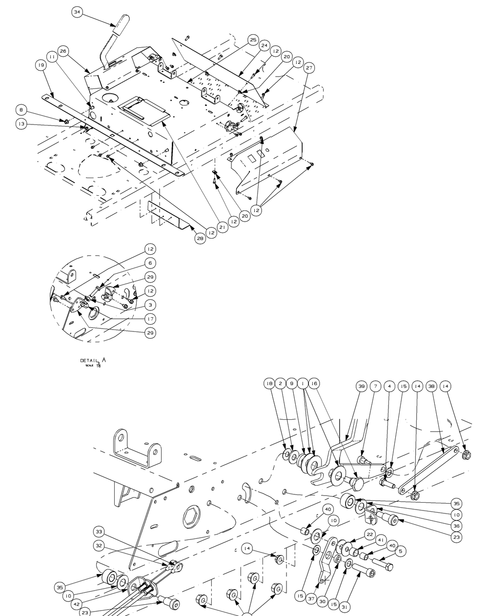 Control Assembly And Brake Sn 1d227 And Before Diagram and Parts List for Z-FORCE50 17AH3AGP-17AH3AGP709-17AH3AGP710 Cub Cadet Lawn Tractor